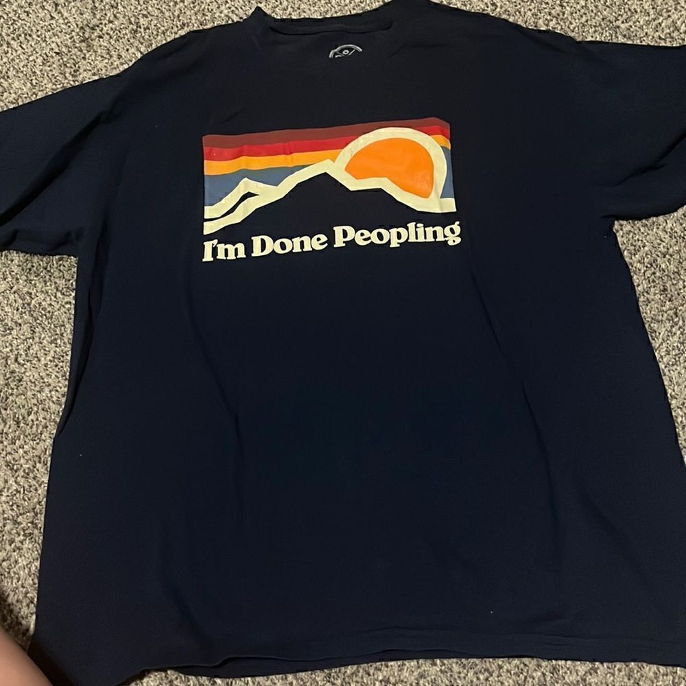 DOM -I’m Done Peopling - Navy Blue - T Shirt - L